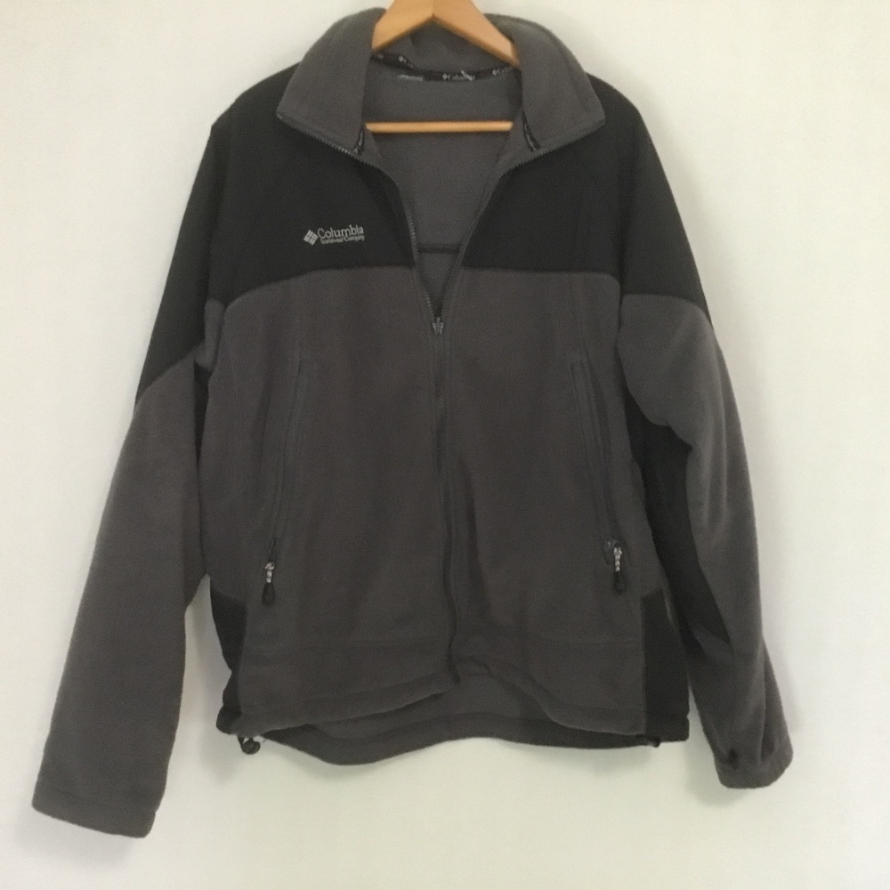 Columbia Black and Gray Zip Up Jacket Men’s Size Extra Large